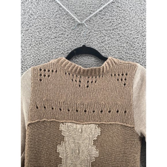 Free People Knit Wool Buttoned Womens Cardigan Tan Size PSmall - Picture 9 of 10